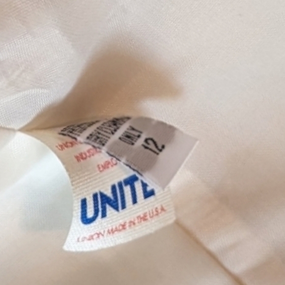 Vtg. Herbert Grossman button front neutral cream Tweed tailored blazer sz 12P - Picture 3 of 11